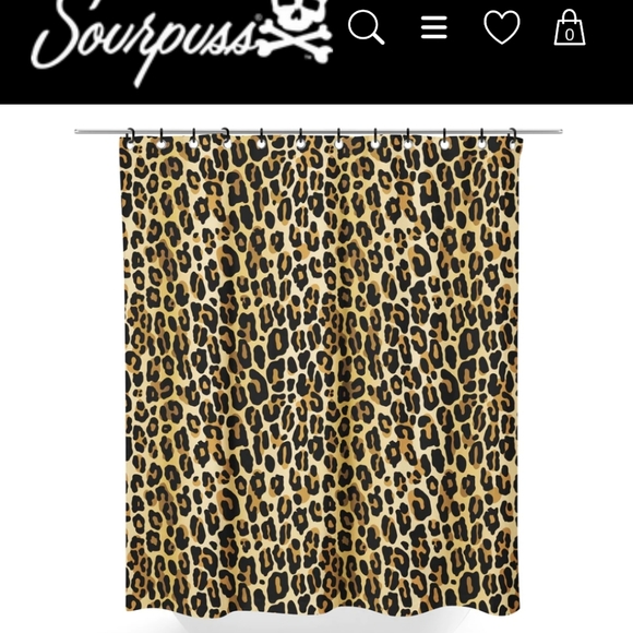 Sourpuss Bath Leopard Print Shower Curtain Poshmark